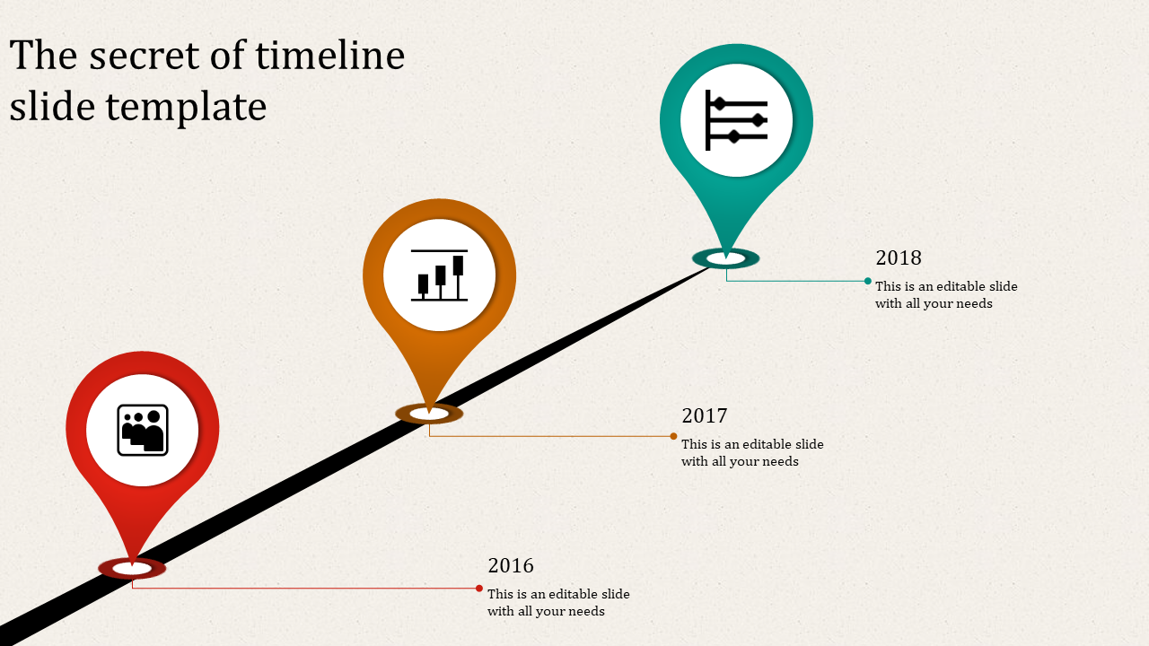 Get Timeline Template PPT Slide Designs-Three Nodes