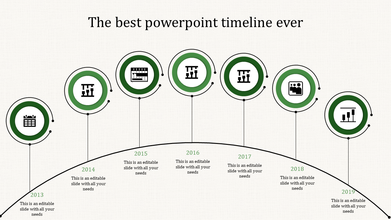 Semi-Circle Timeline Google Slides and PowerPoint Template