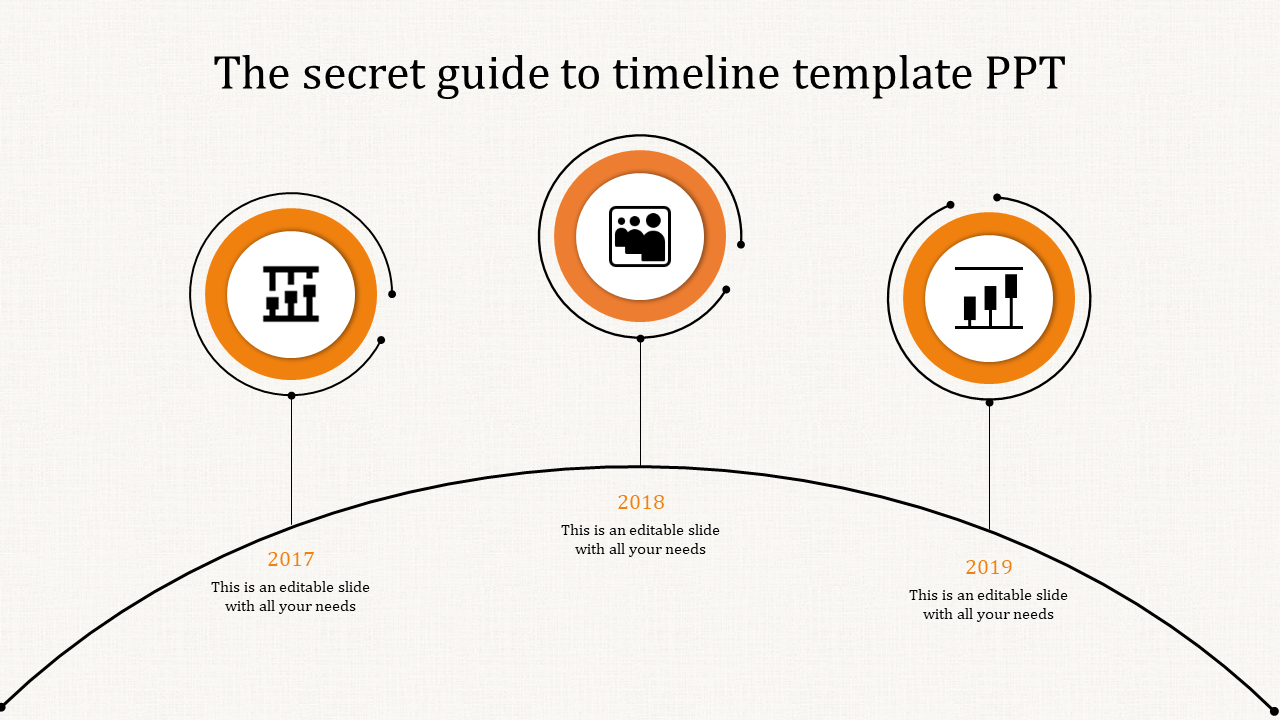 Three Noded Timeline PowerPoint Template and Google Slides