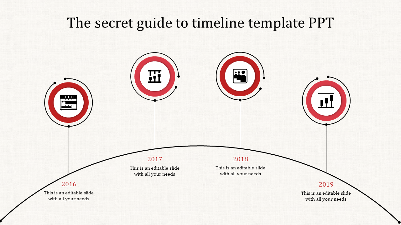 Timeline Slide Template for Detailed Progress Tracking