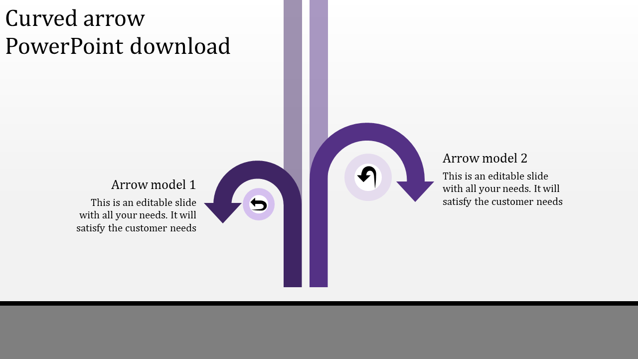 Curved Arrow PowerPoint Presentation and Google Slides Themes