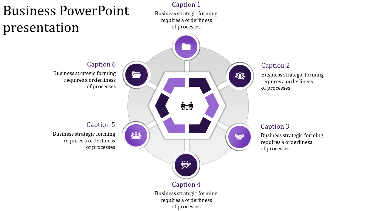 A six noded business powerpoint presentation