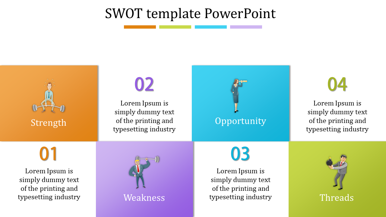 SWOT Template PowerPoint for Comprehensive Business Analysis