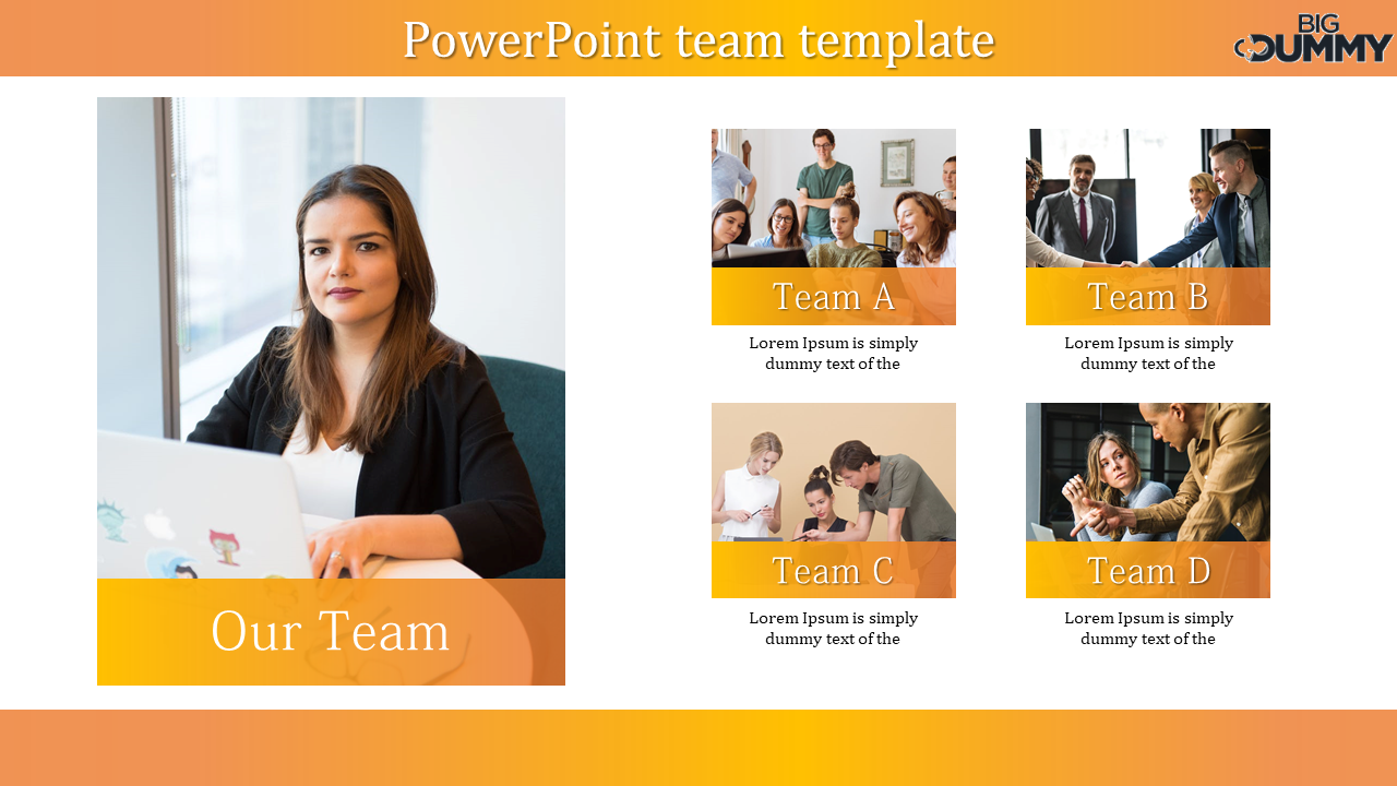 Team PowerPoint Template for Collaborative Projects