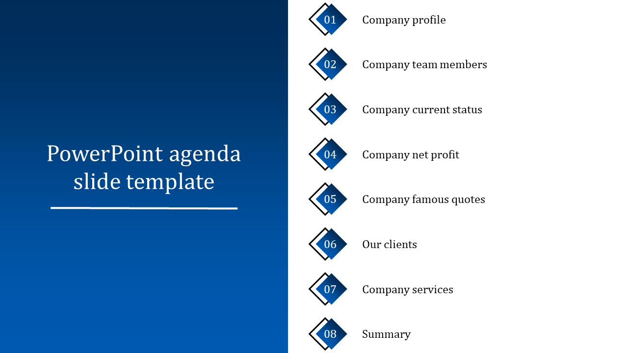 The Best PowerPoint Agenda Slide Template Presentation