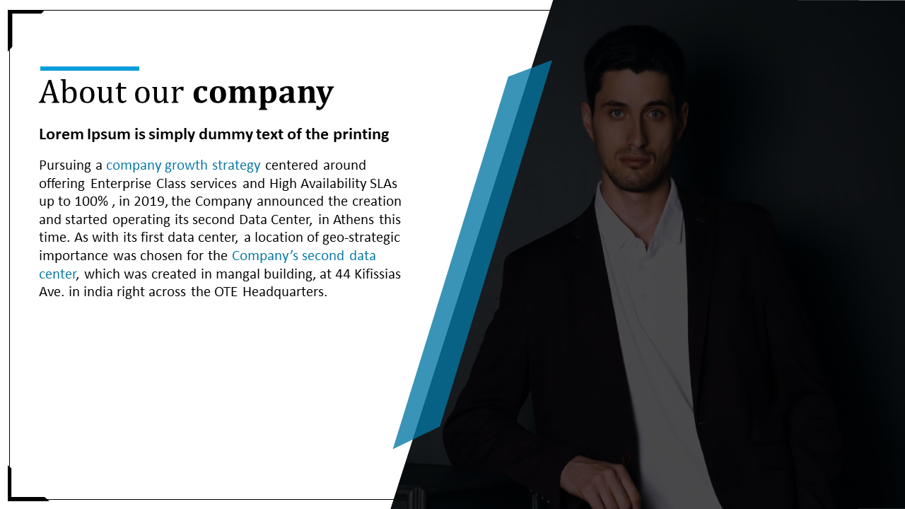 About Us PowerPoint Template for Company Introduction