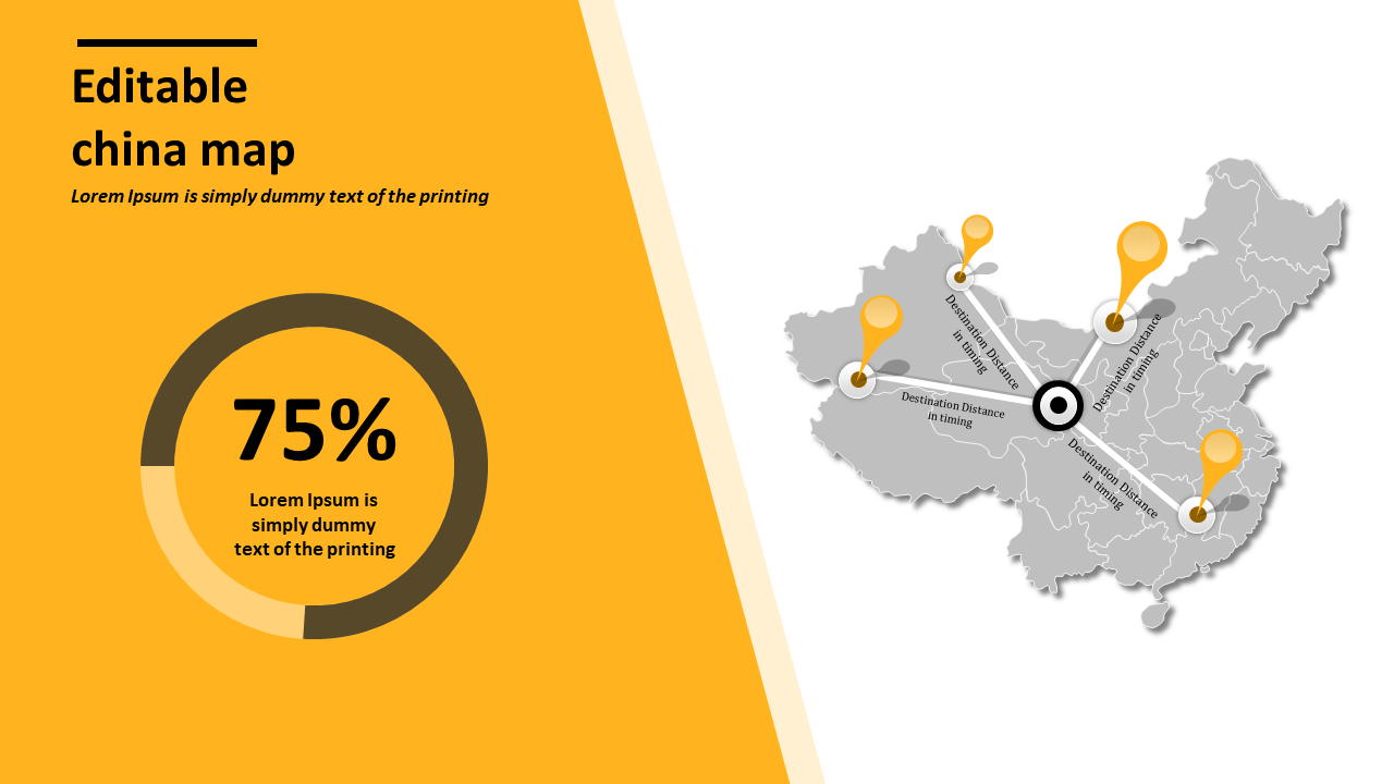 Editable China Map PowerPoint Templates Presentation