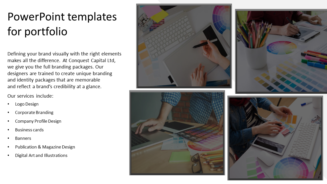 Graphical Design PowerPoint Templates For Portfolio