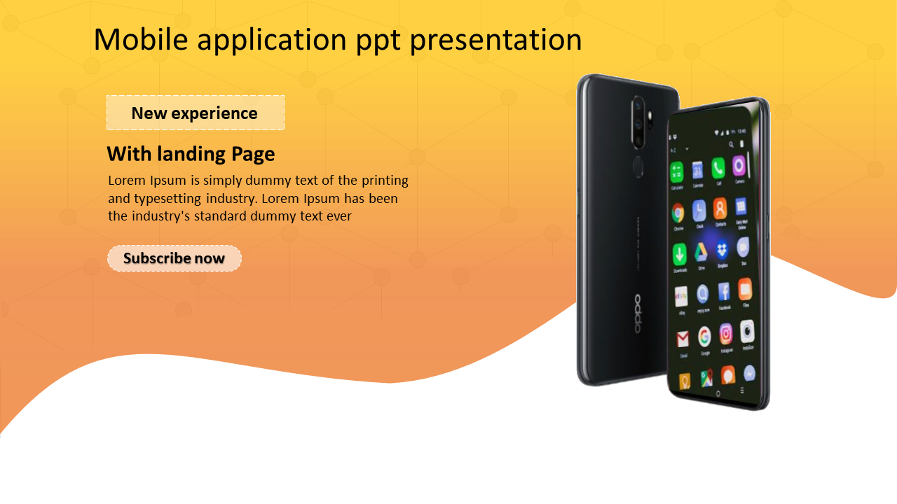 Mobile Application PPT Presentation Slide Design