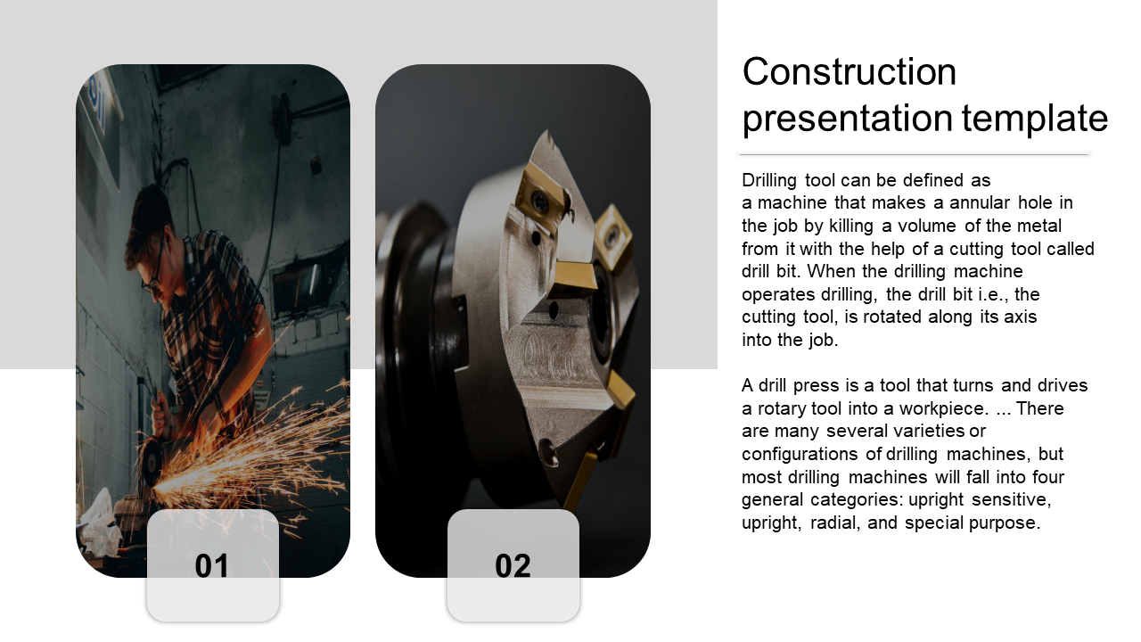 Construction Presentation Template For PPT And Google Slides