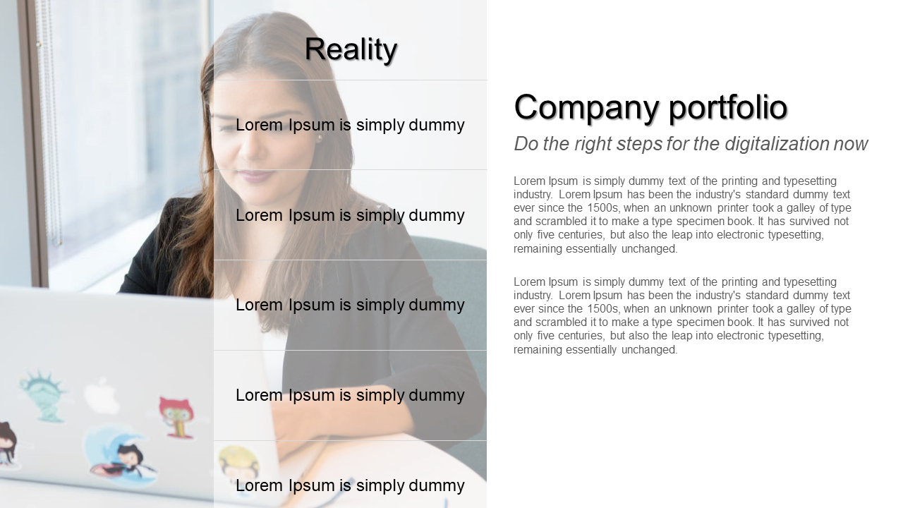 A One Nodded Company Portfolio PPT Presentation Slide