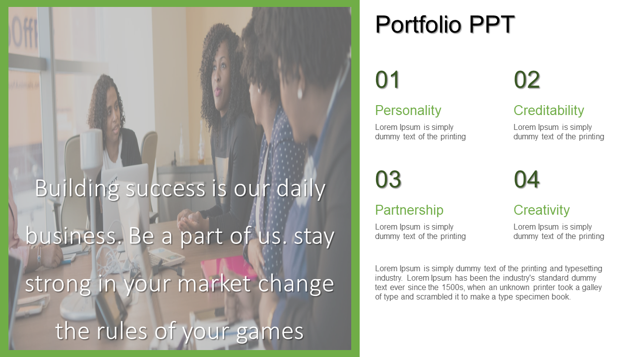 Portfolio PPT And Google Slides 