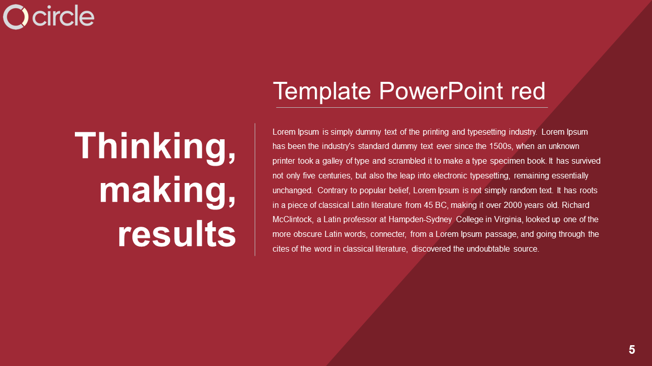 Try Our Red PowerPoint Presentation Template Slide Design