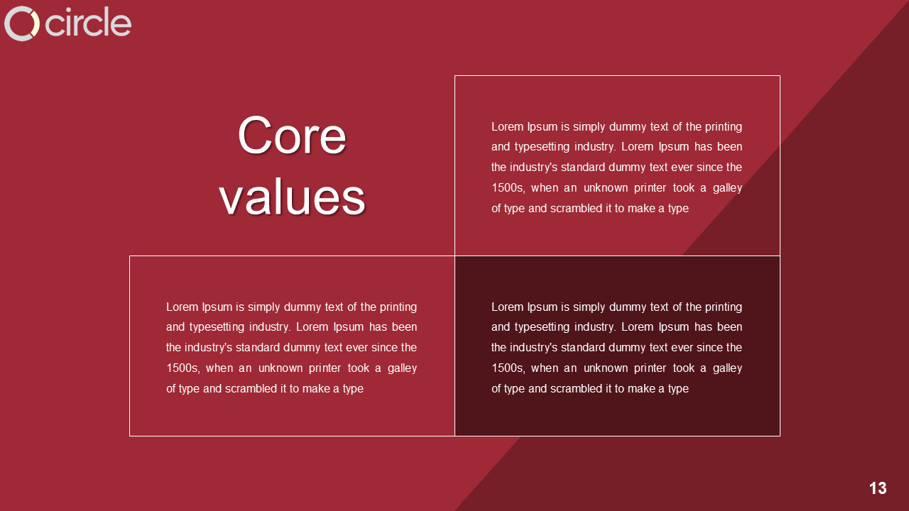 Stunning Core Values PPT Templates Presentation Design