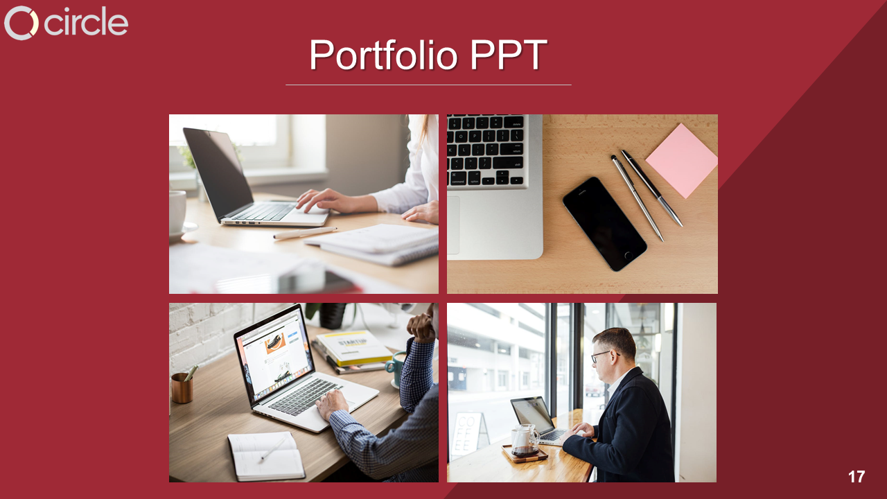 Effective Portfolio PPT Template Slide Designs-One Node