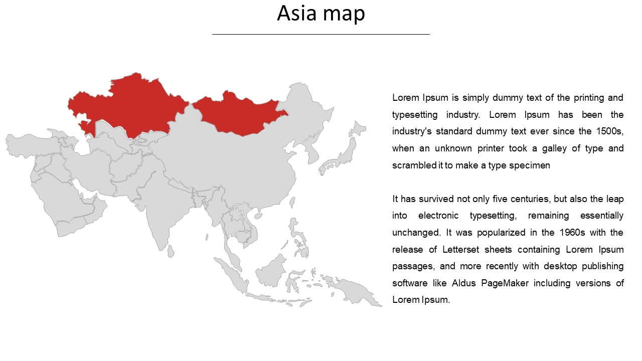 Impressive Map PPT Template Presentation Design-One Node