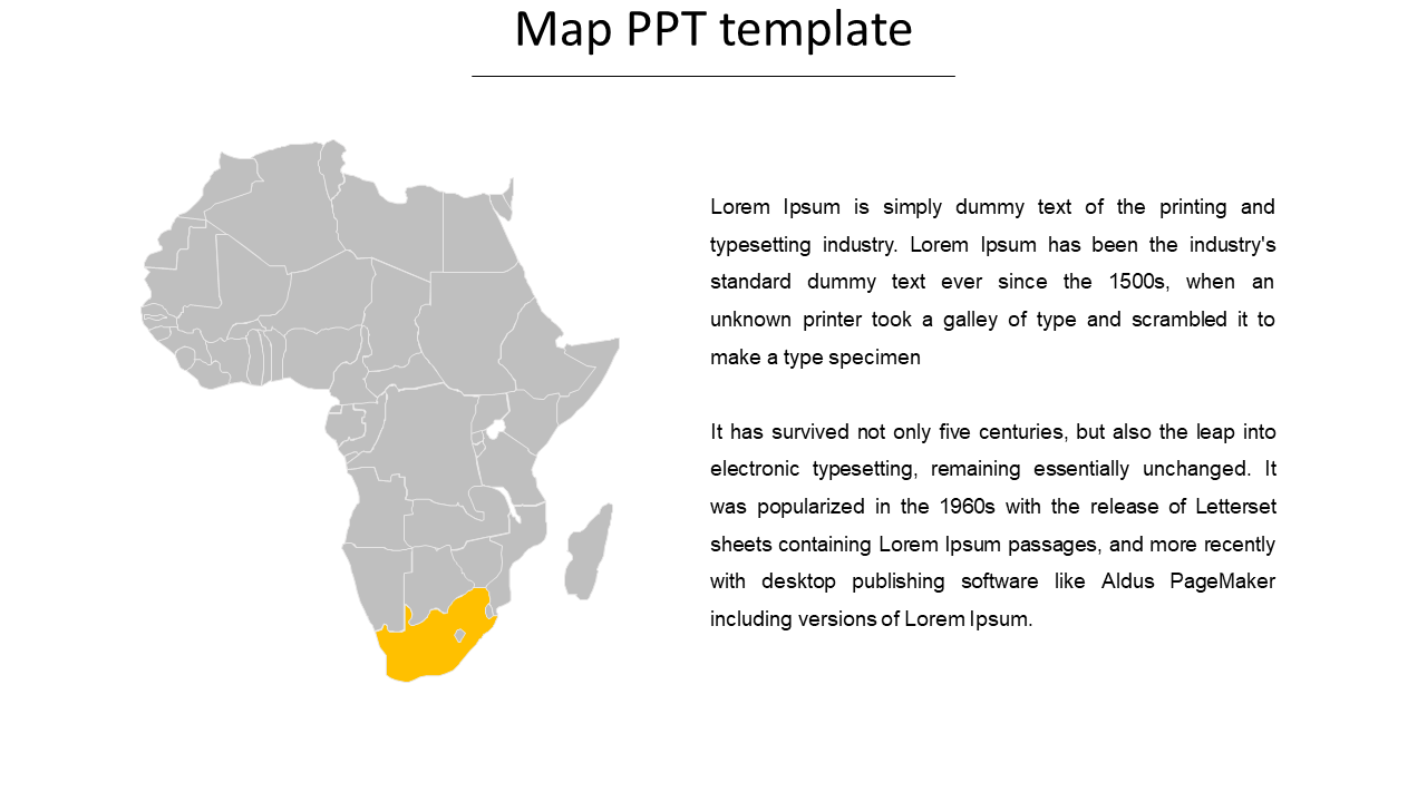 Editable Map PPT Template Slide Designs