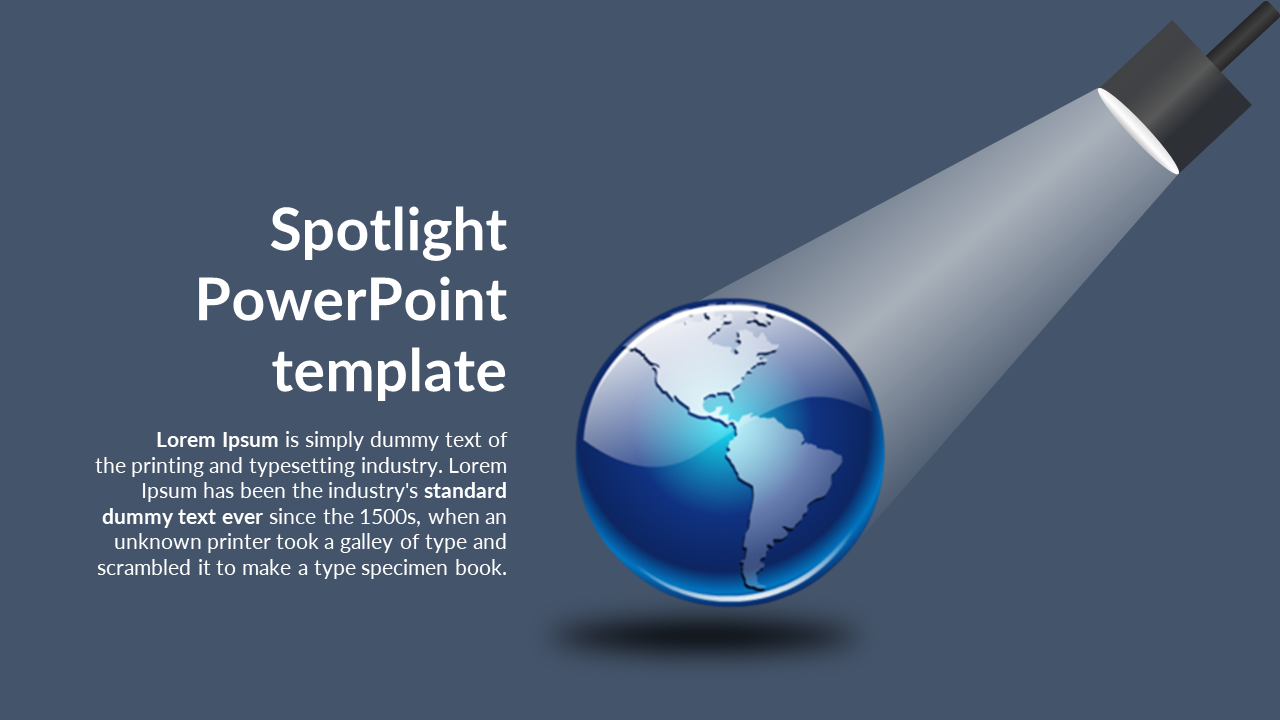 Employee Spotlight Template Powerpoint With Dark Background SlideEgg
