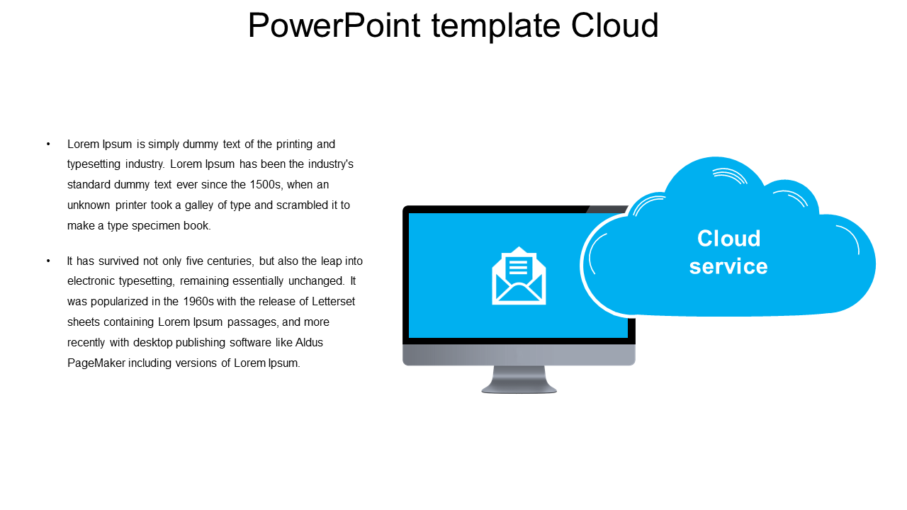 PowerPoint Template for Cloud-Based Presentations