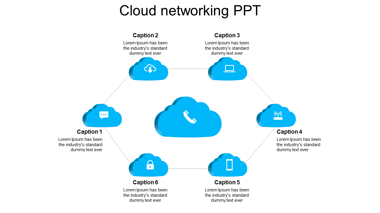 Creative Innovative Cloud Networking PowerPoint and Google Slides