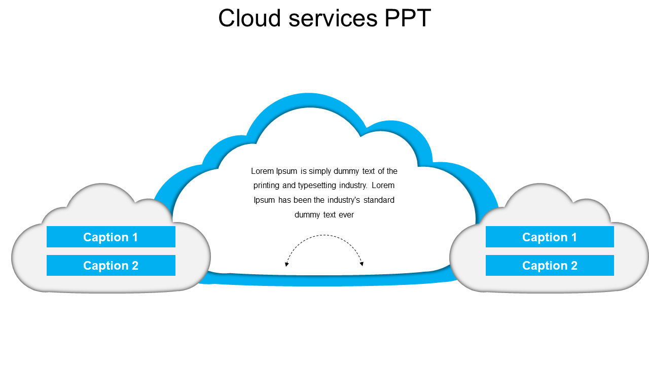 Attractive Cloud Services PowerPoint Slide Design