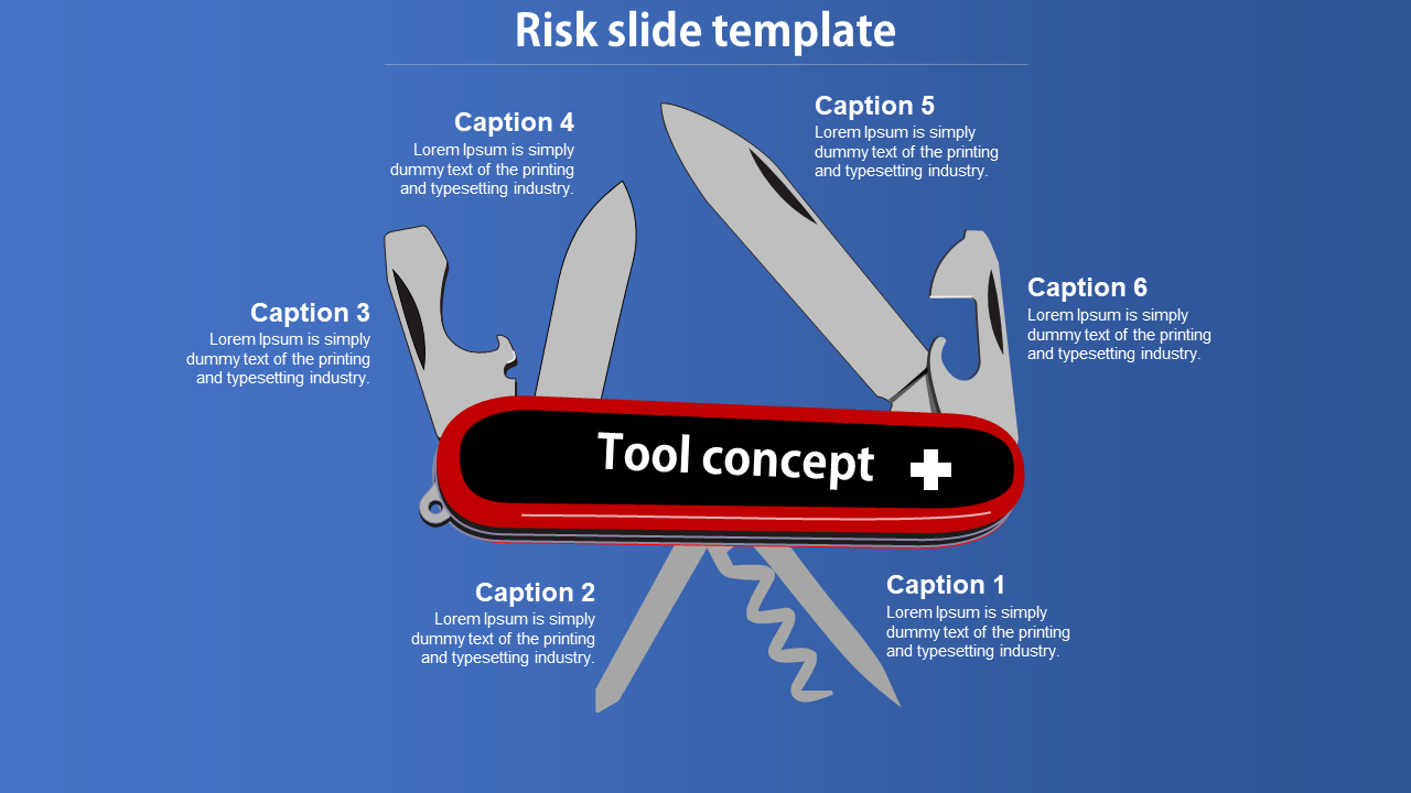 Stunning Risk PowerPoint Slide Template Designs With Six Node