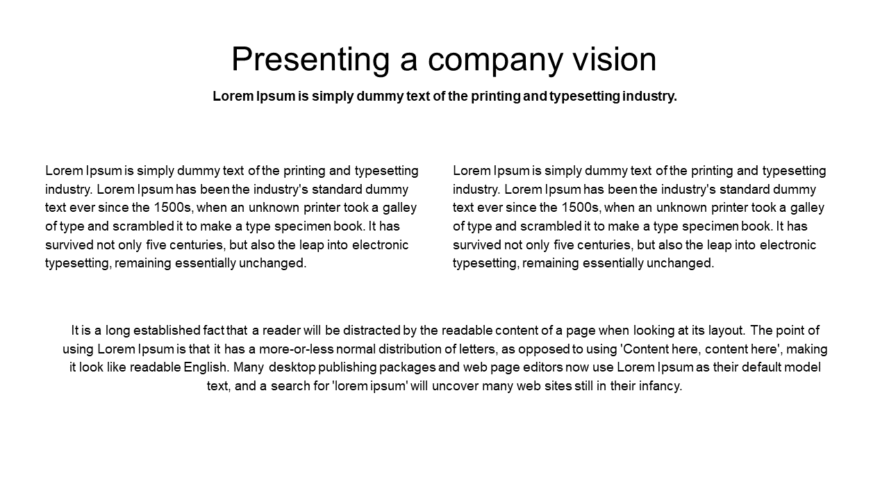 Company Vision PowerPoint Presentation Template