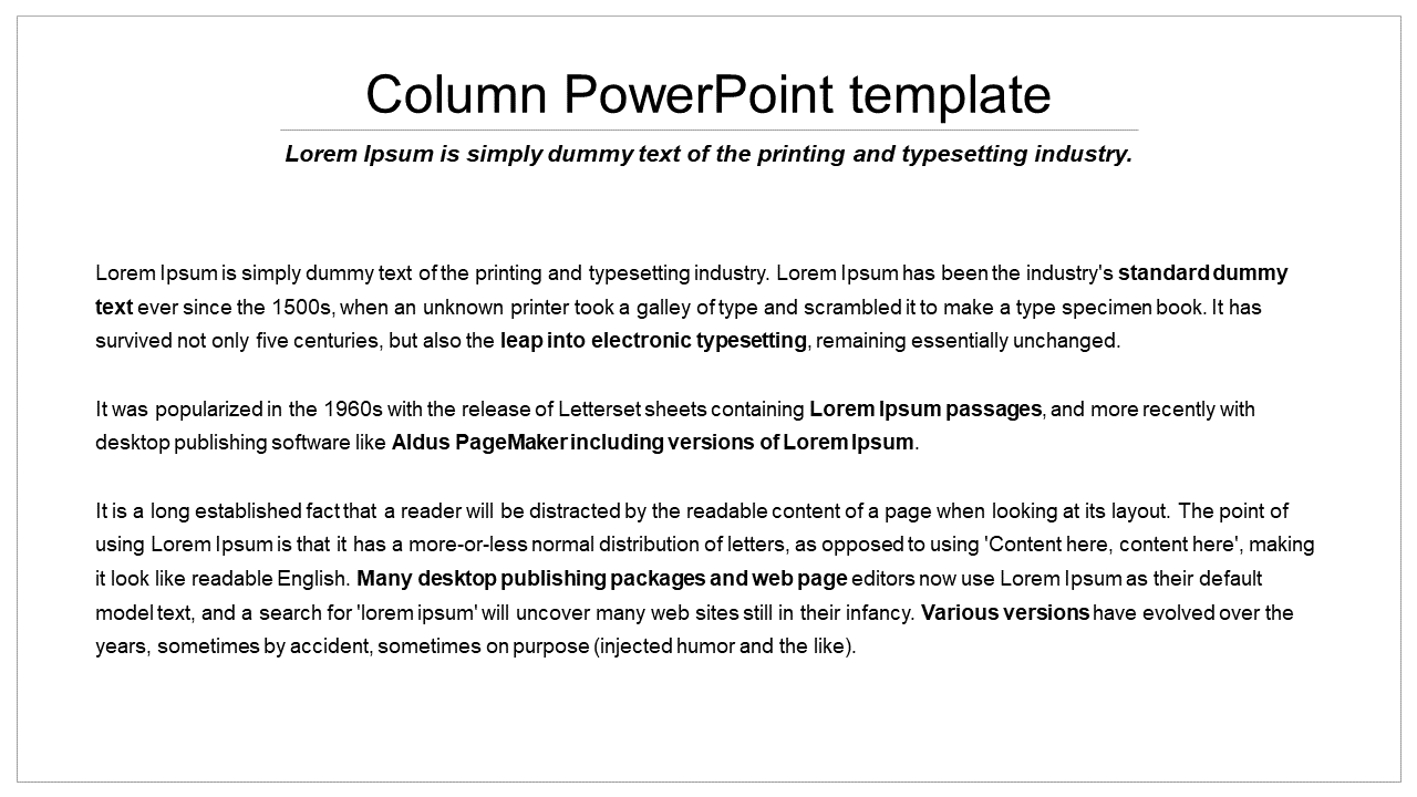 Column PowerPoint Template and Google Slides Themes