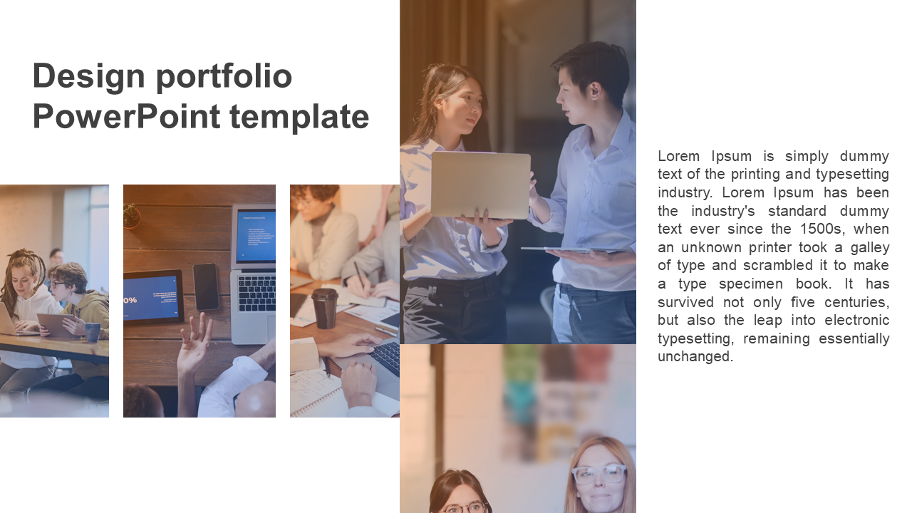 Portfolio Design PowerPoint Template and Google Slides Themes