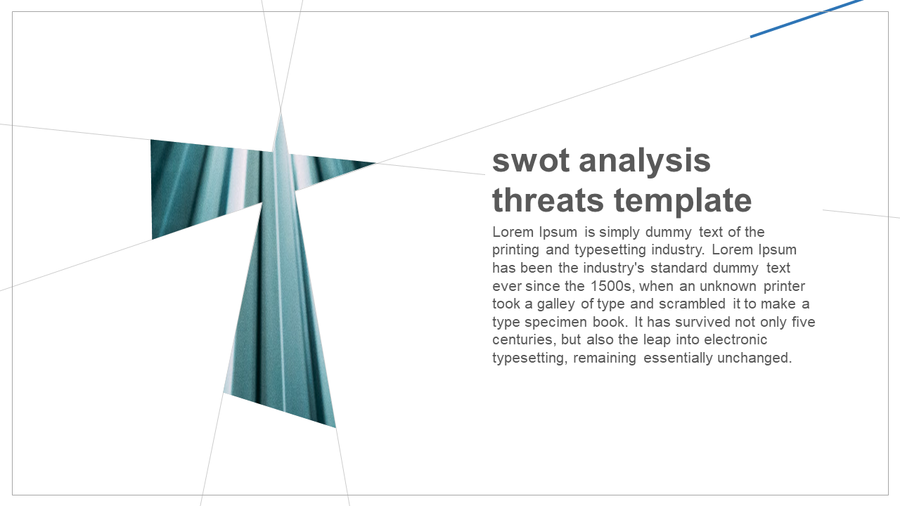 SWOT Analysis Threats  PowerPoint Template For Company