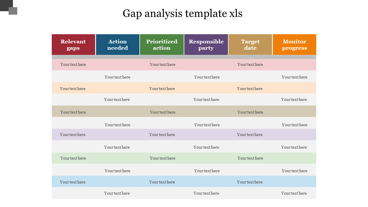 Engaging Gap Analysis Template and Google Slides Themes