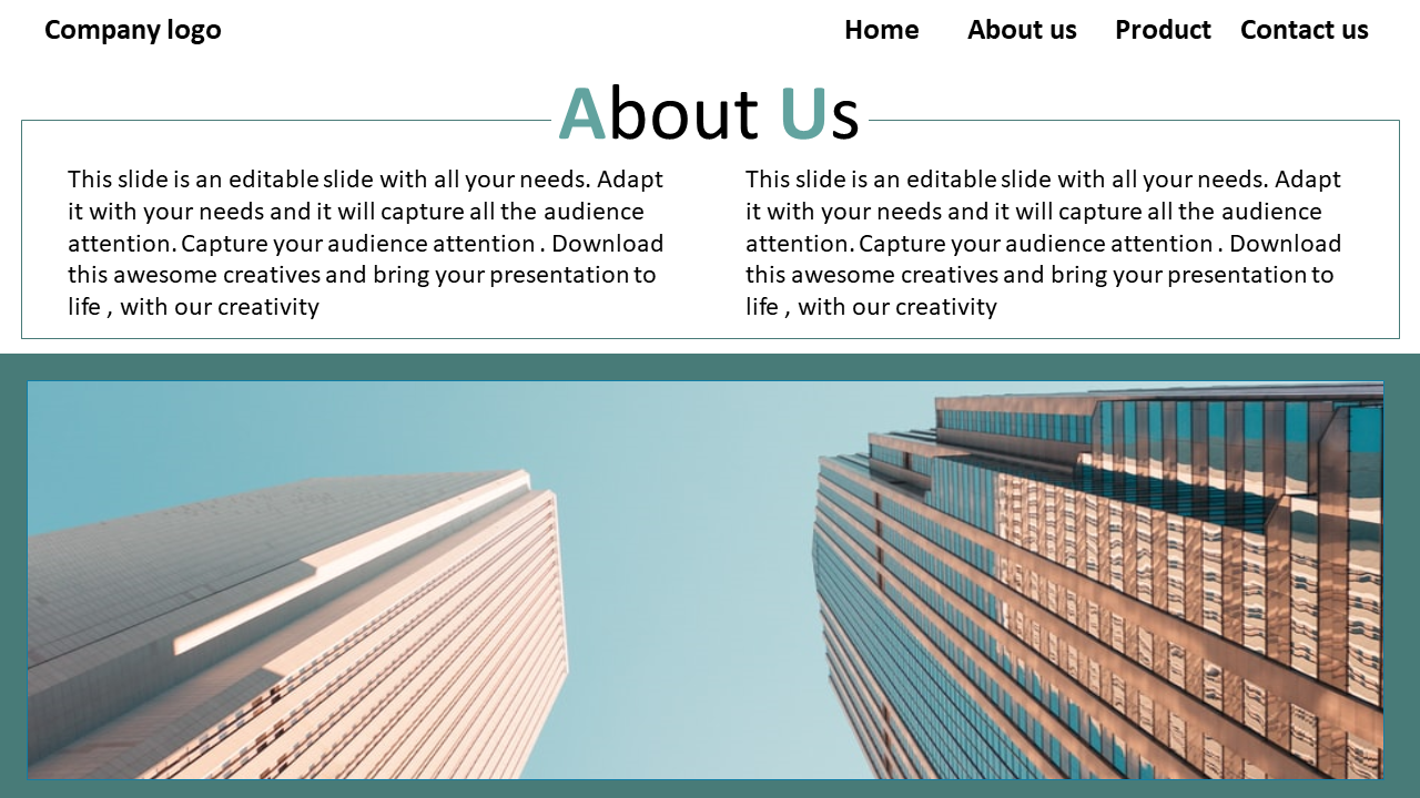 About Us PowerPoint Template for Corporate Presentations