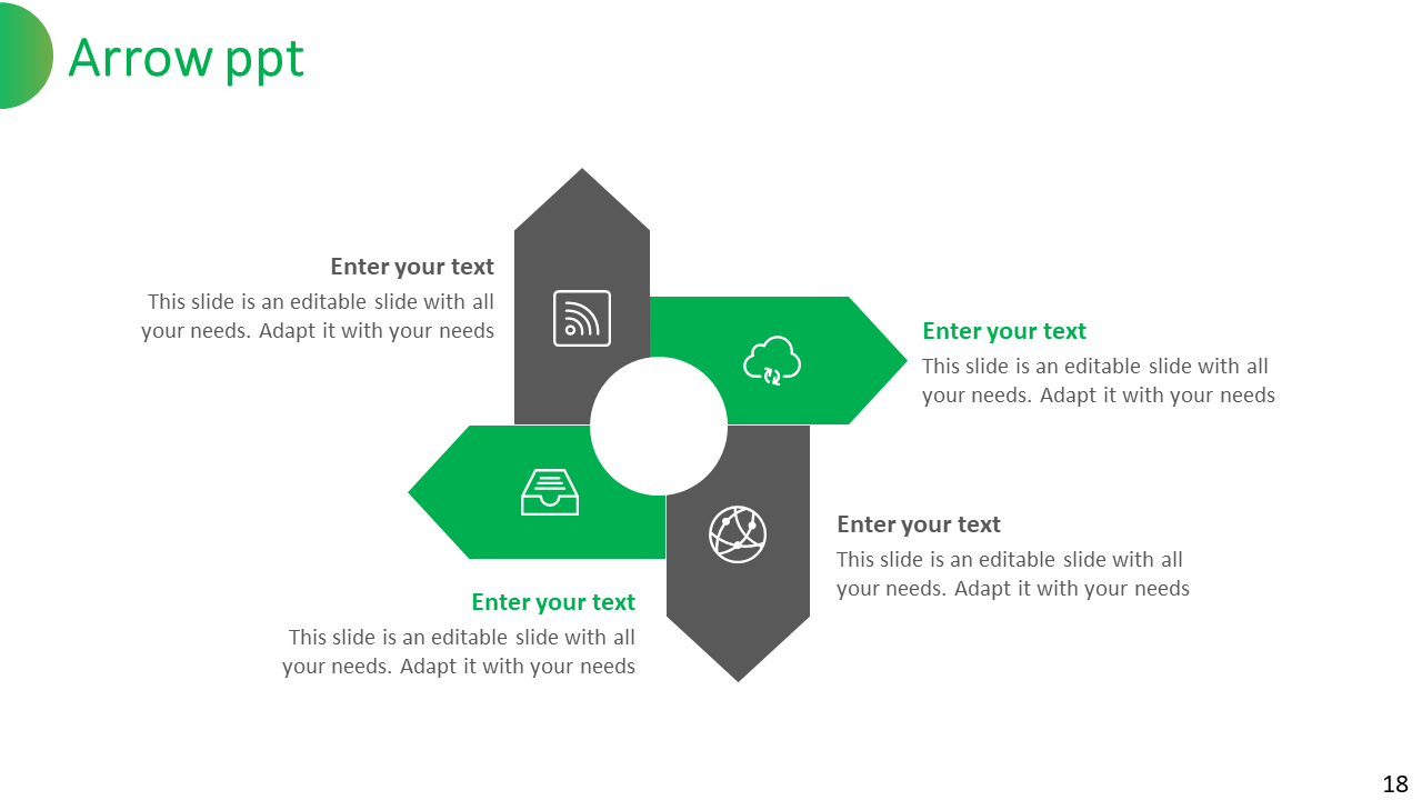 Creative Arrow PPT Template PowerPoint For Presentation