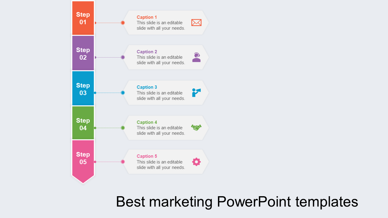 Best Marketing PowerPoint Templates |Pack Of 5 Slides