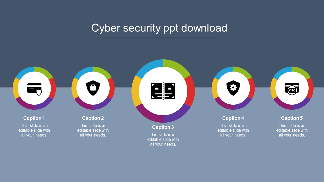 The Best Cyber Security PPT Download Template Presentation