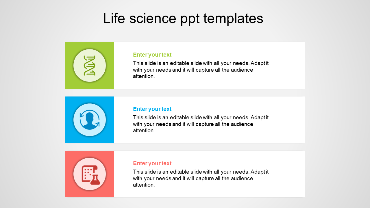 Attractive Life Science PPT Template Slide Designs