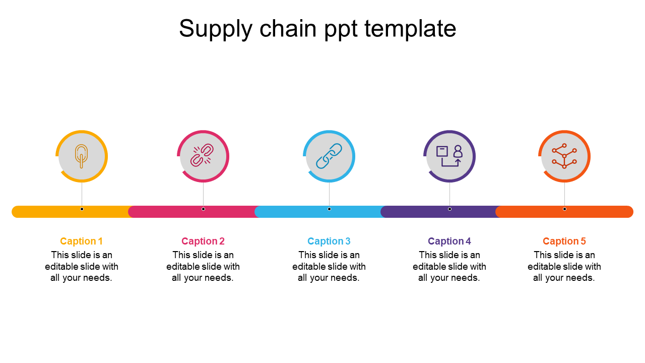 Simple Supply Chain PPT Template Presentation Slide Design