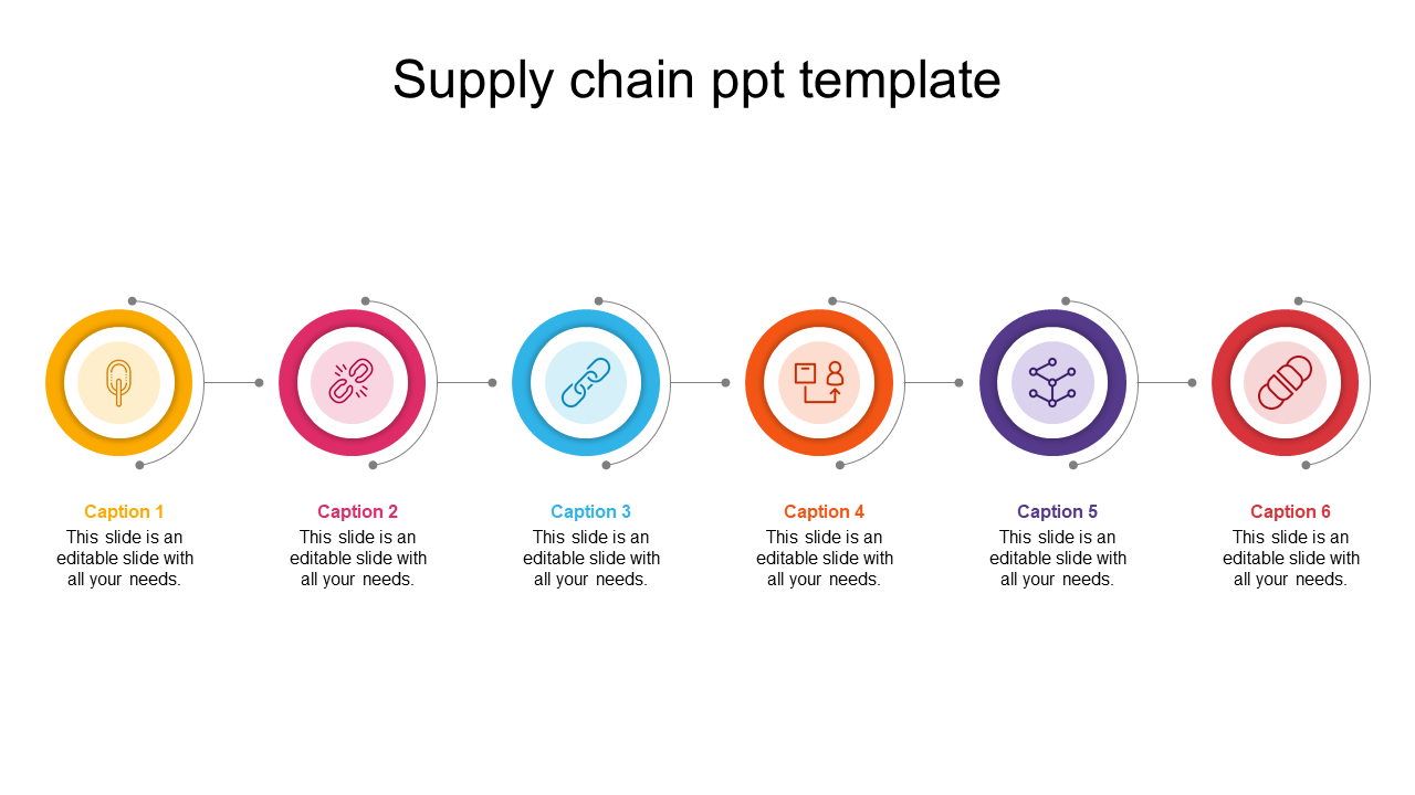 Creative Supply Chain PPT Template Presentation Slide