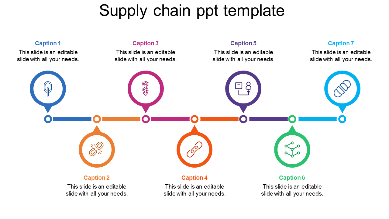 Elegant Supply Chain PPT Template Presentation Slide