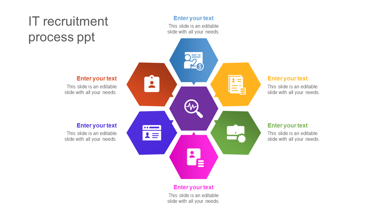 Effective IT Recruitment Process PPT-Hexagonal Model