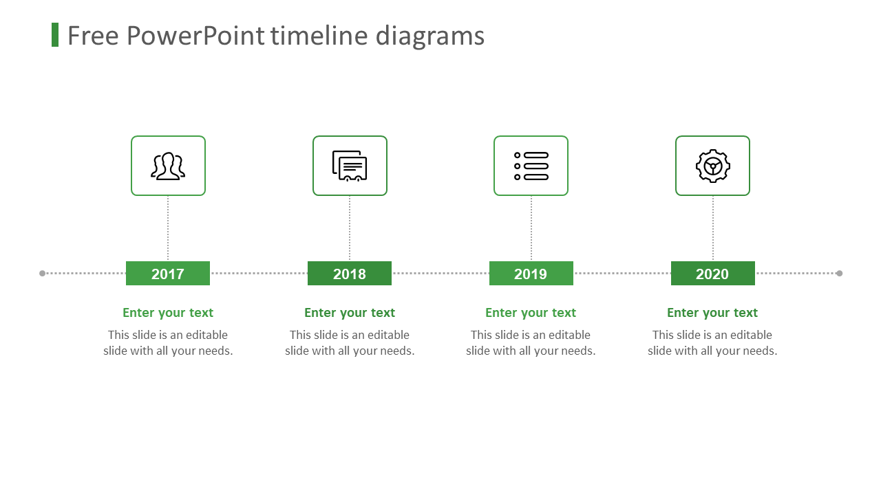 Attractive Free PowerPoint Timeline Diagrams Model