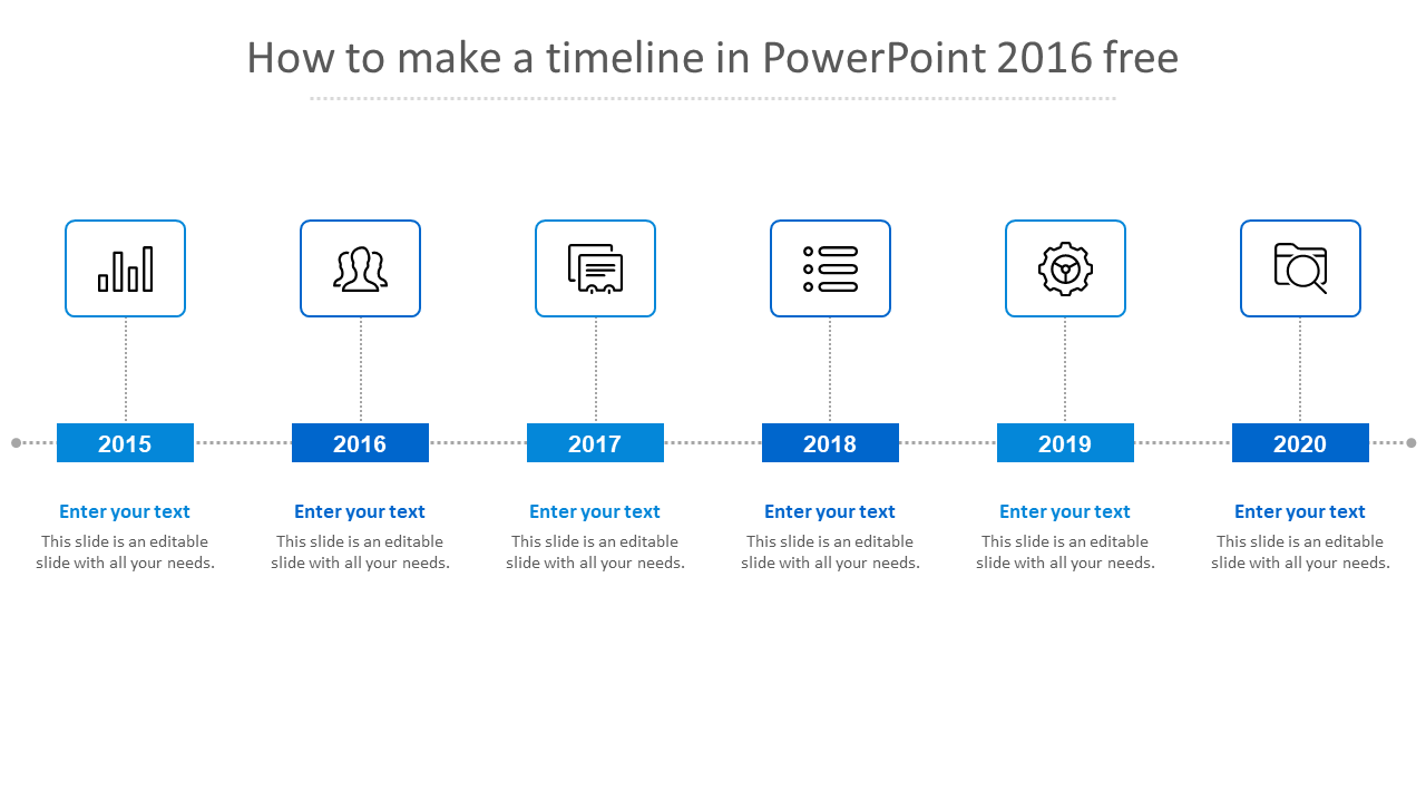 Use How To Make A Timeline In PowerPoint Model 2016 Free