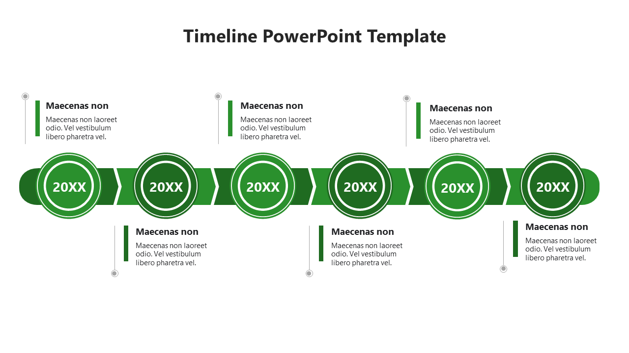 Concise Flat Timeline PowerPoint And Google Slides