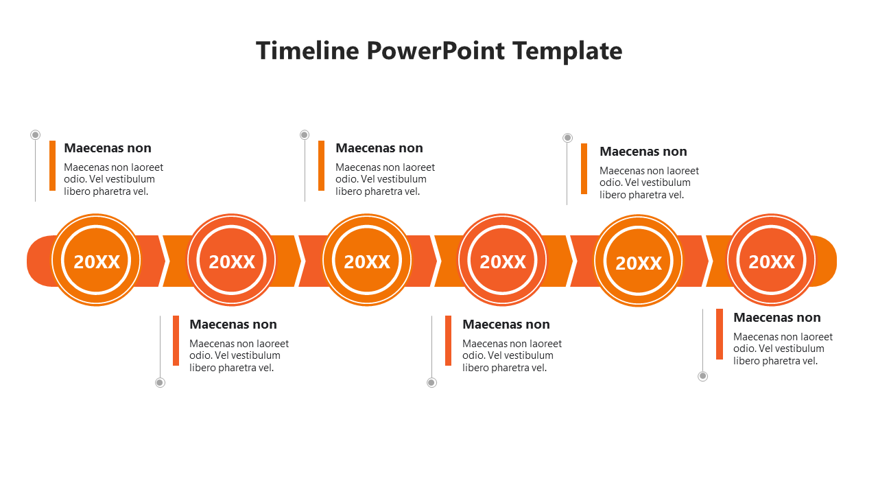 Majestic Flat Timeline PowerPoint And Google Slides