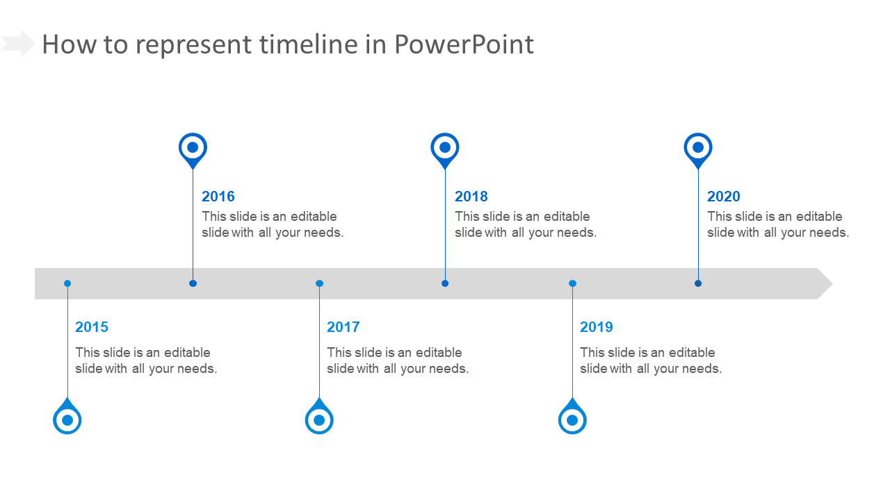 How To Represent Timeline In PowerPoint Slide Template