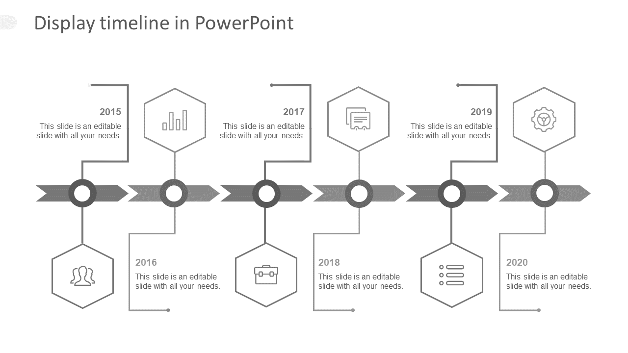 Professionally Display Timeline In PowerPoint Template