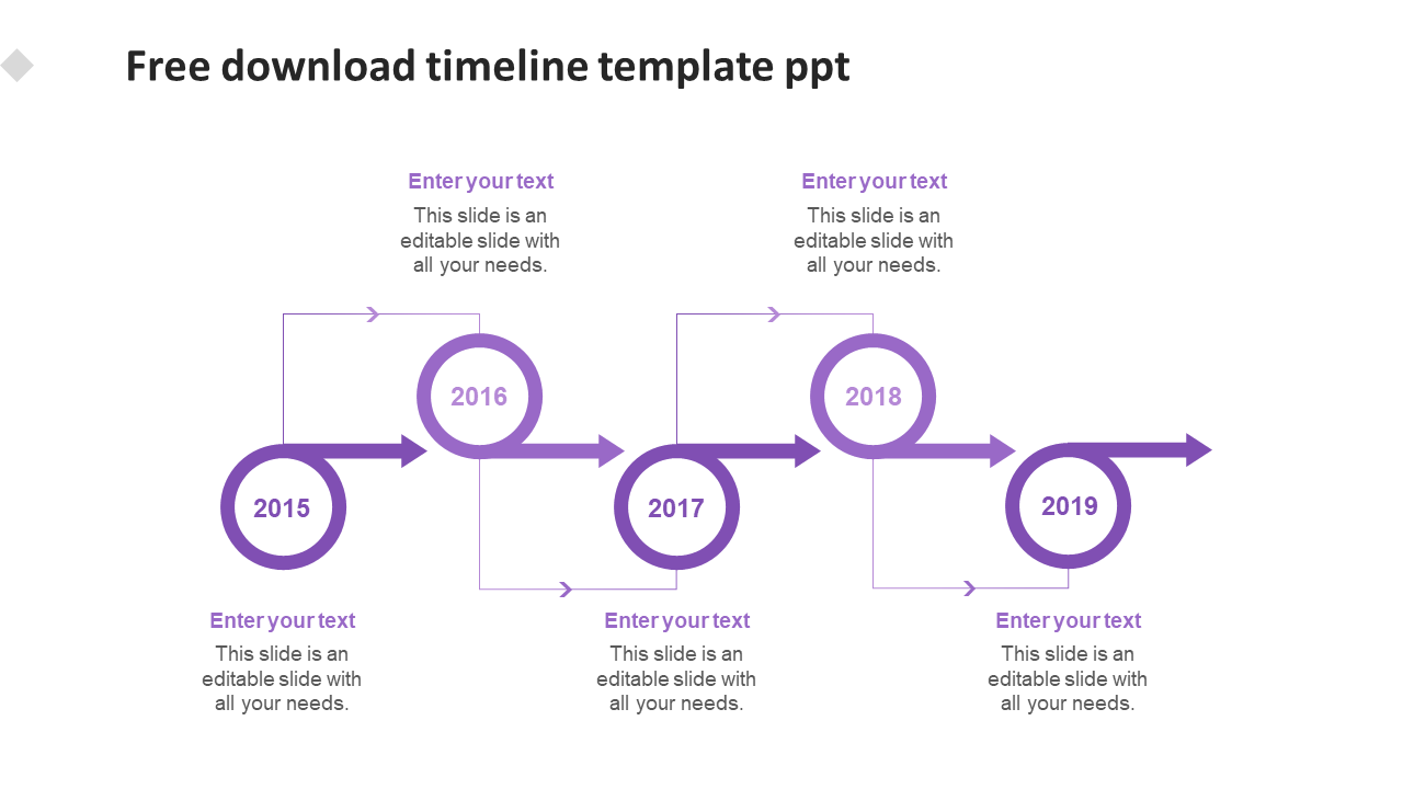 Use Free Download Timeline Template PPT Design