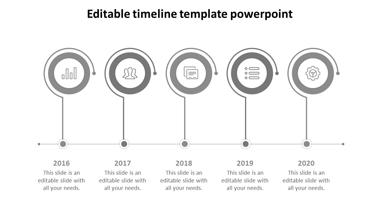 Editable Timeline Template PowerPoint Slides Template