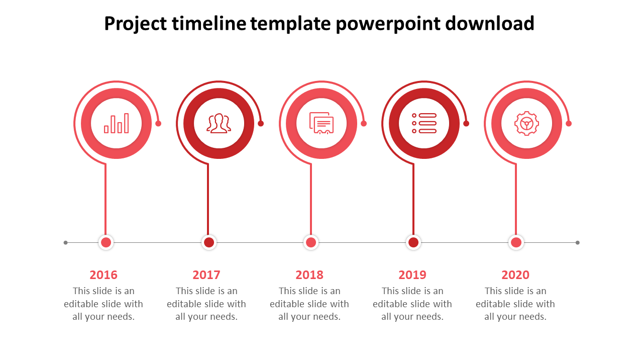 Creative Project Timeline Template PowerPoint Download