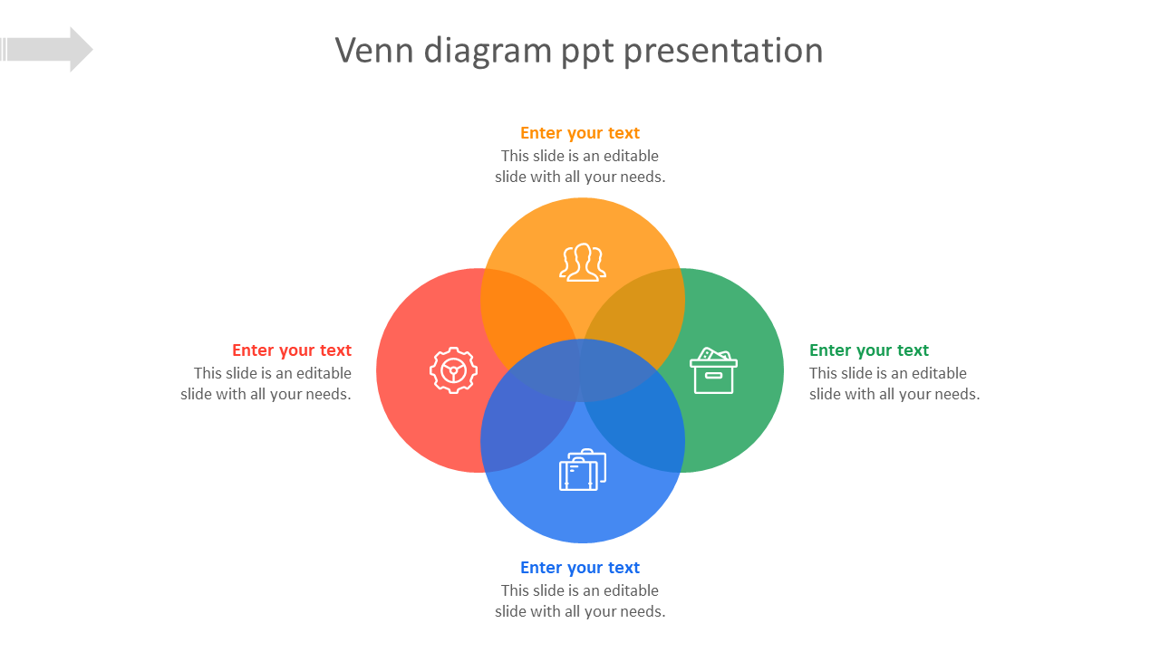 Multicolor Venn Diagram PPT Presentation Design